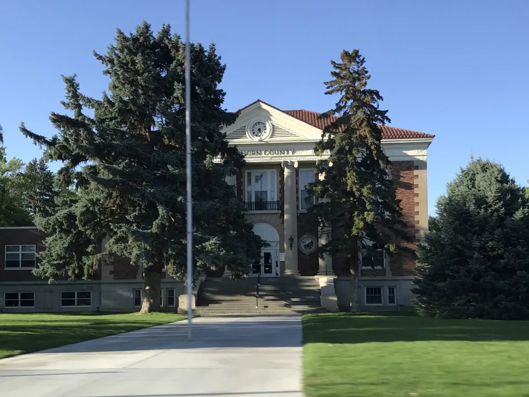 Big Horn County Courthouse in Basin, Wyoming