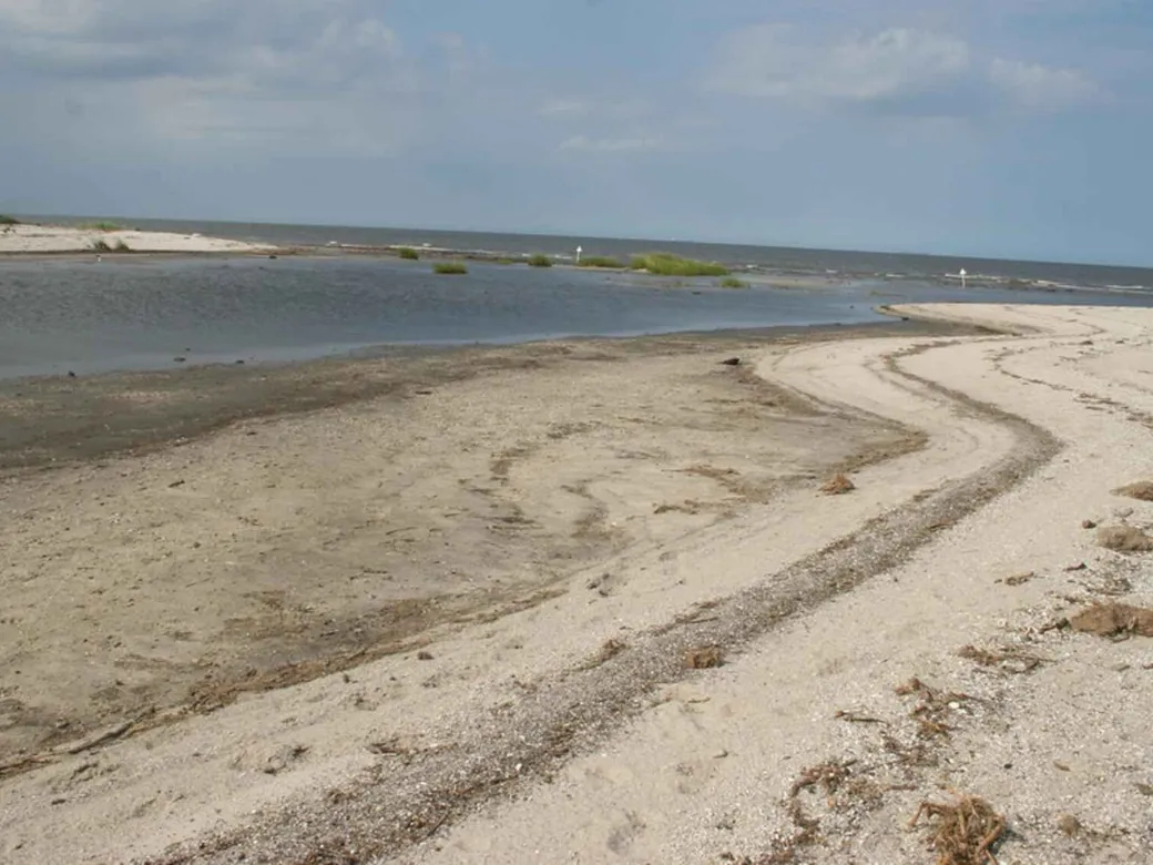 Beach at Prime Hook National Wildlife Refuge in Delaware